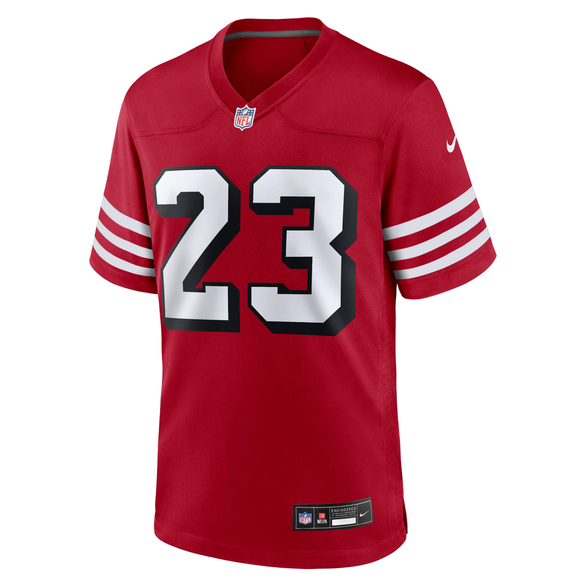 San Francisco 49ers Christian McCaffrey Scarlet Alternate Game Player Football Jersey