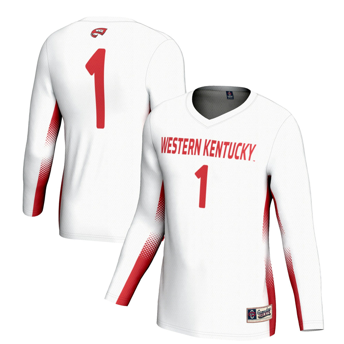 #1 Western Kentucky Hilltoppers Lightweight Volleyball Jersey - White