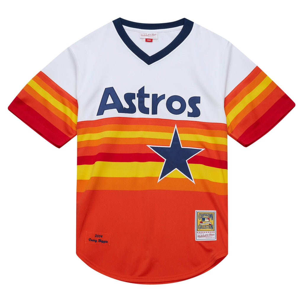 Houston Astros Craig Biggio White 2004 Cooperstown Collection Throwback Baseball Jersey
