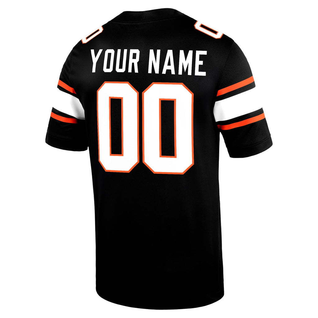 Oklahoma State Cowboys Custom Football Game Jersey - Black