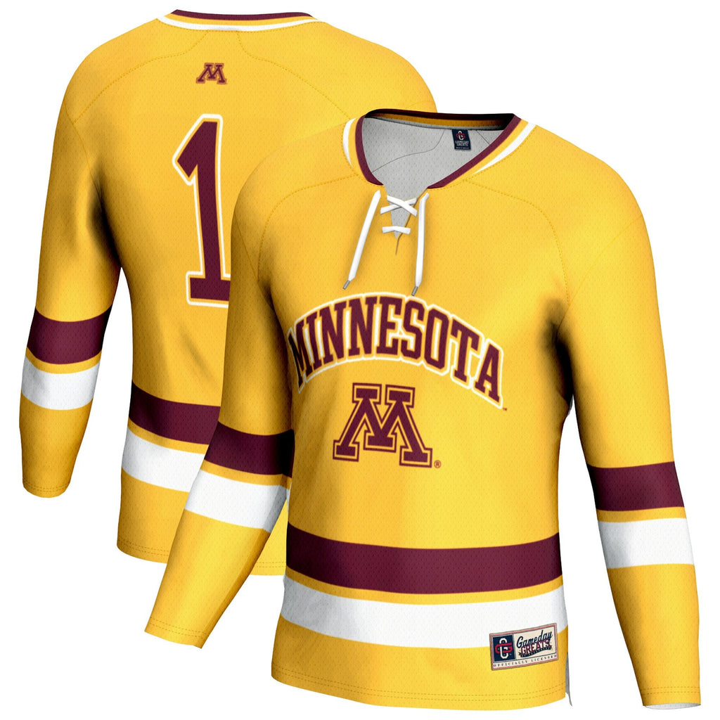 Minnesota Golden Gophers Lightweight Hockey Fashion Jersey - Gold