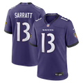 Baltimore Ravens Elijah Sarratt Purple Team Game Football Jersey