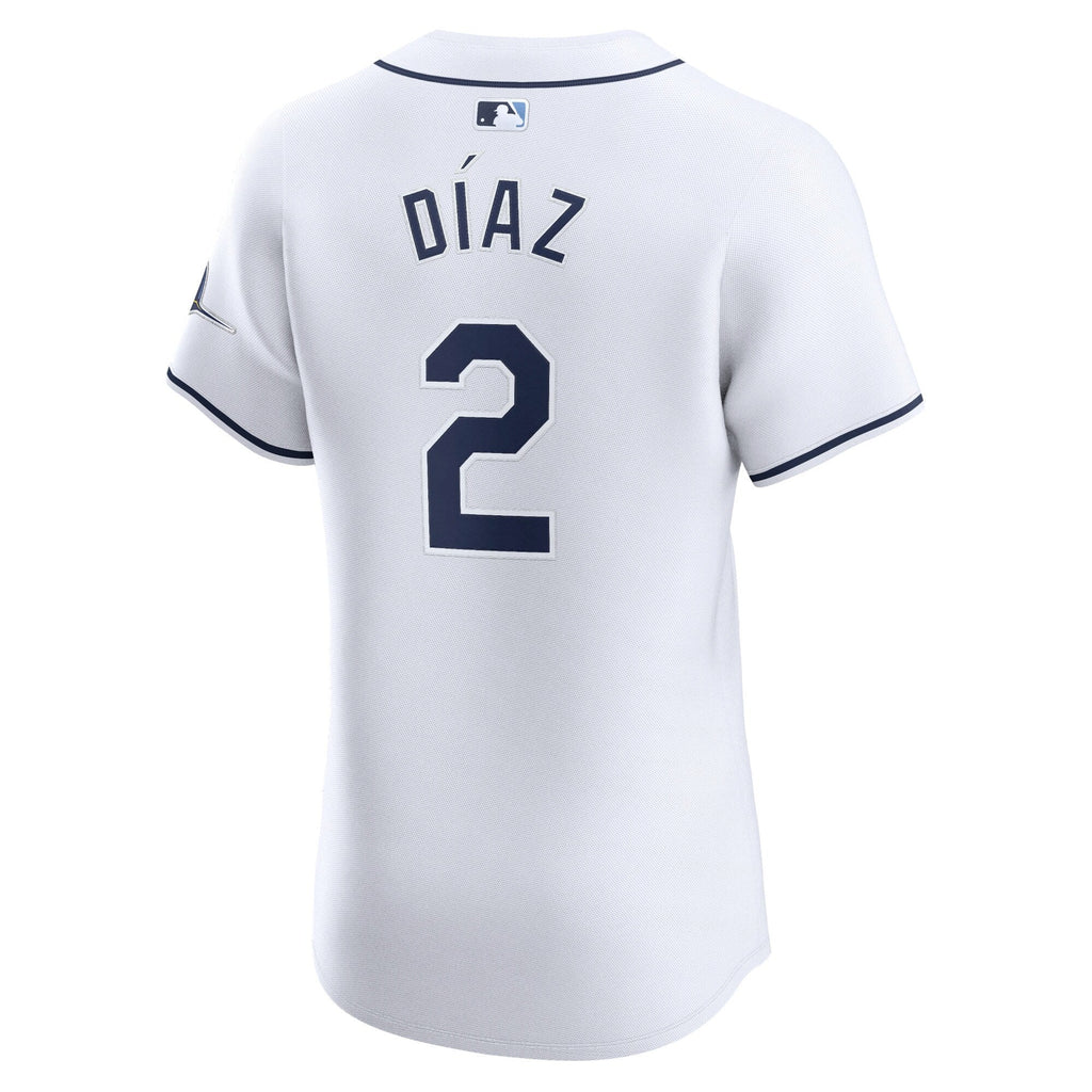 Tampa Bay Rays Yandy Diaz White Home Elite Player Baseball Jersey