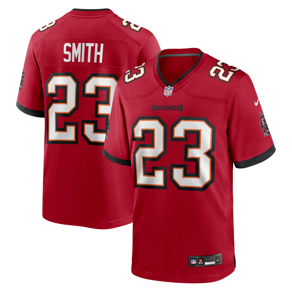 Tampa Bay Buccaneers Tykee Smith Red Game Football Jersey