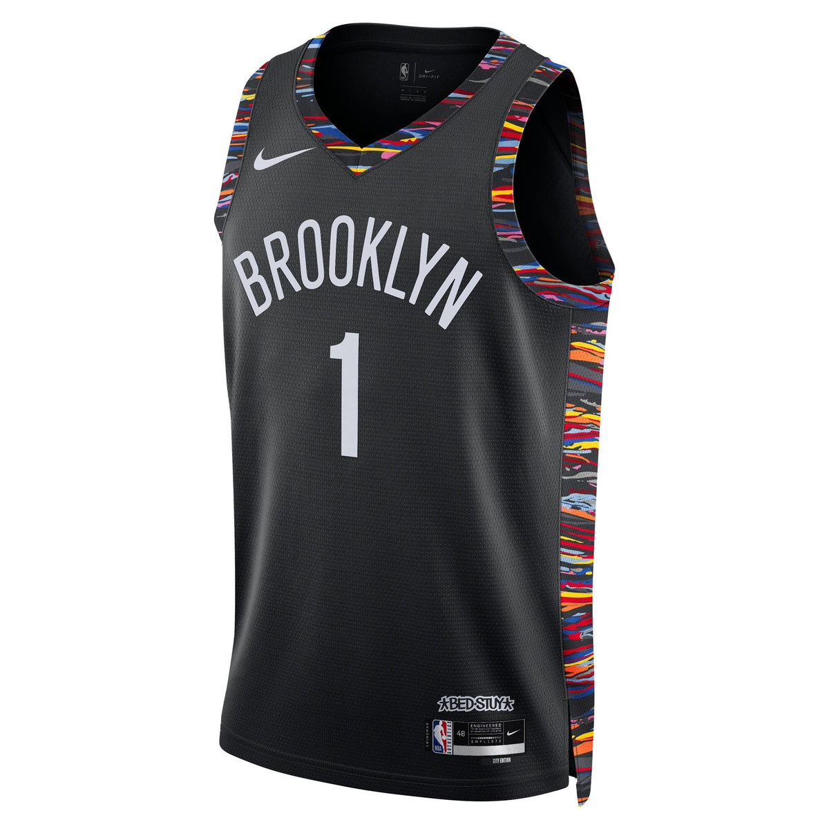 Brooklyn Nets 2025/26 City Edition Swingman Jersey - Black - Ziaire Williams