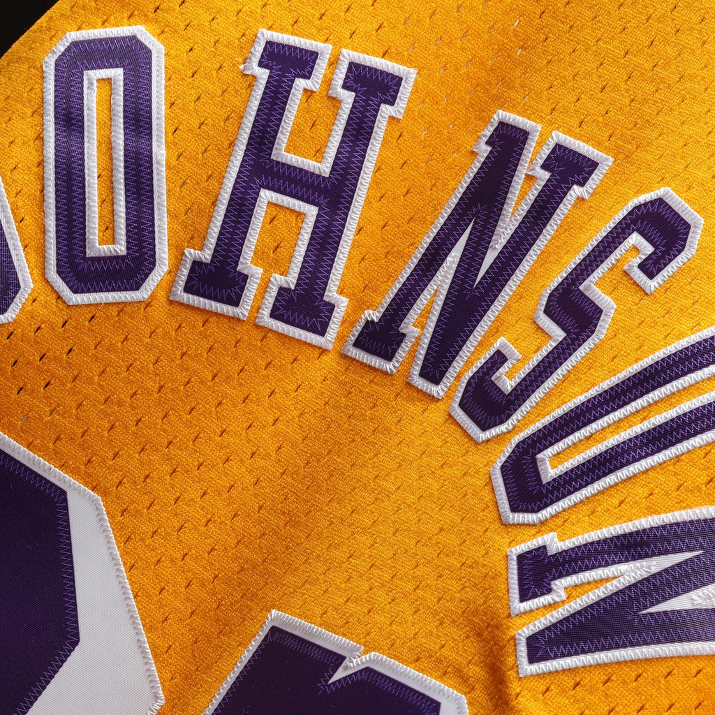Magic Johnson Gold Los Angeles Lakers 1984-85 Hardwood Classics Swingman Jersey