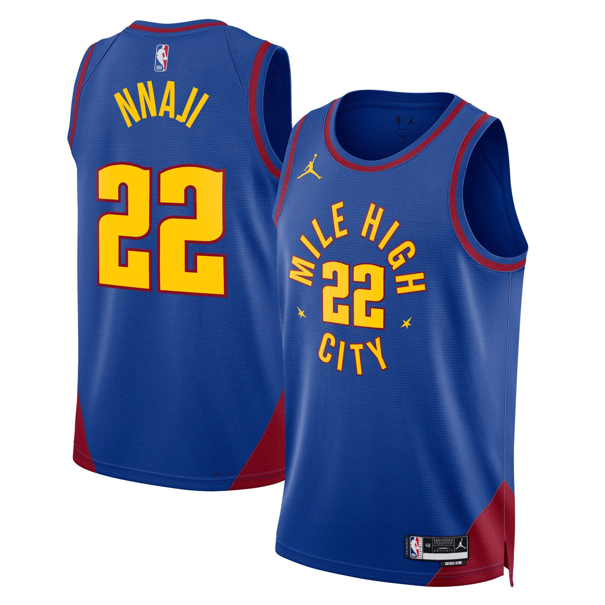 Denver Nuggets Statement Edition Swingman Jersey - Blue - Zeke Nnaji