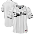 White Vanderbilt Commodores Lightweight Collegiate Baseball Fashion Jersey