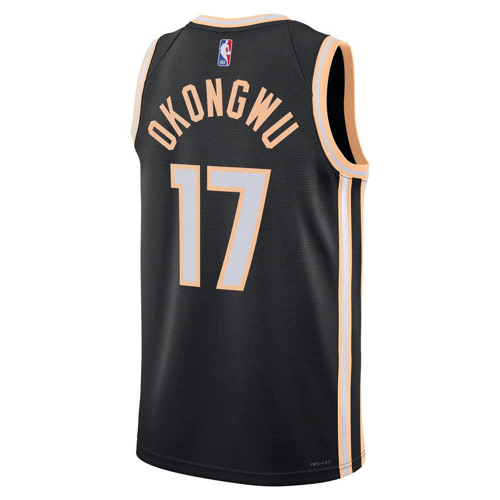 Atlanta Hawks 2025/26 City Edition Swingman Jersey - Black - Onyeka Okongwu