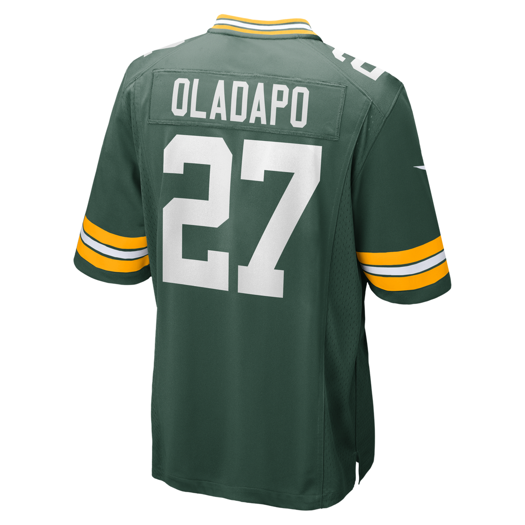 Green Bay Packers Kitan Oladapo Green Game Football Jersey