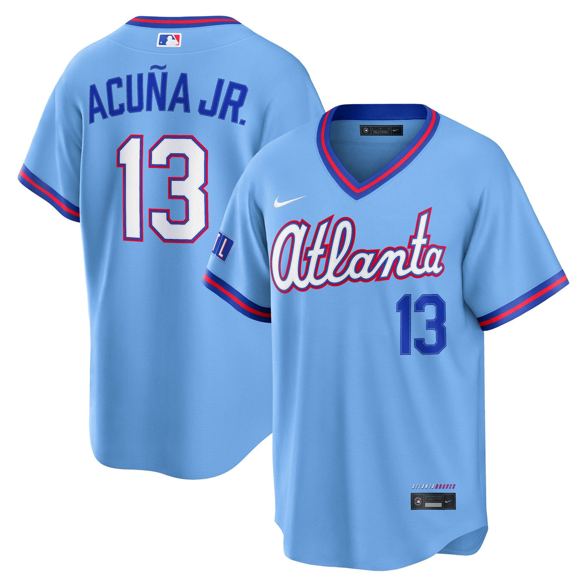 Atlanta Braves Ronald Acuña Jr. Powder Blue 2026 City Connect Stadium Baseball Jersey