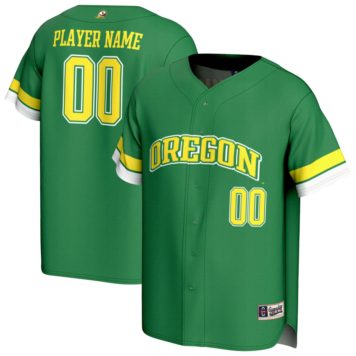 Oregon Ducks NIL Pick-A-Player Lightweight Collegiate Baseball Fashion Jersey - Green