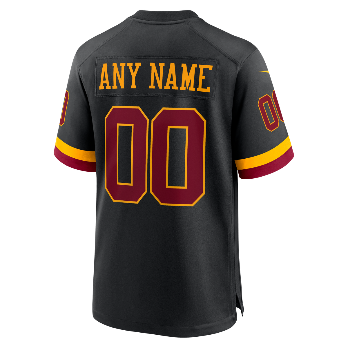 Washington Commanders Black Hail Raiser Alternate Custom Game Football Jersey