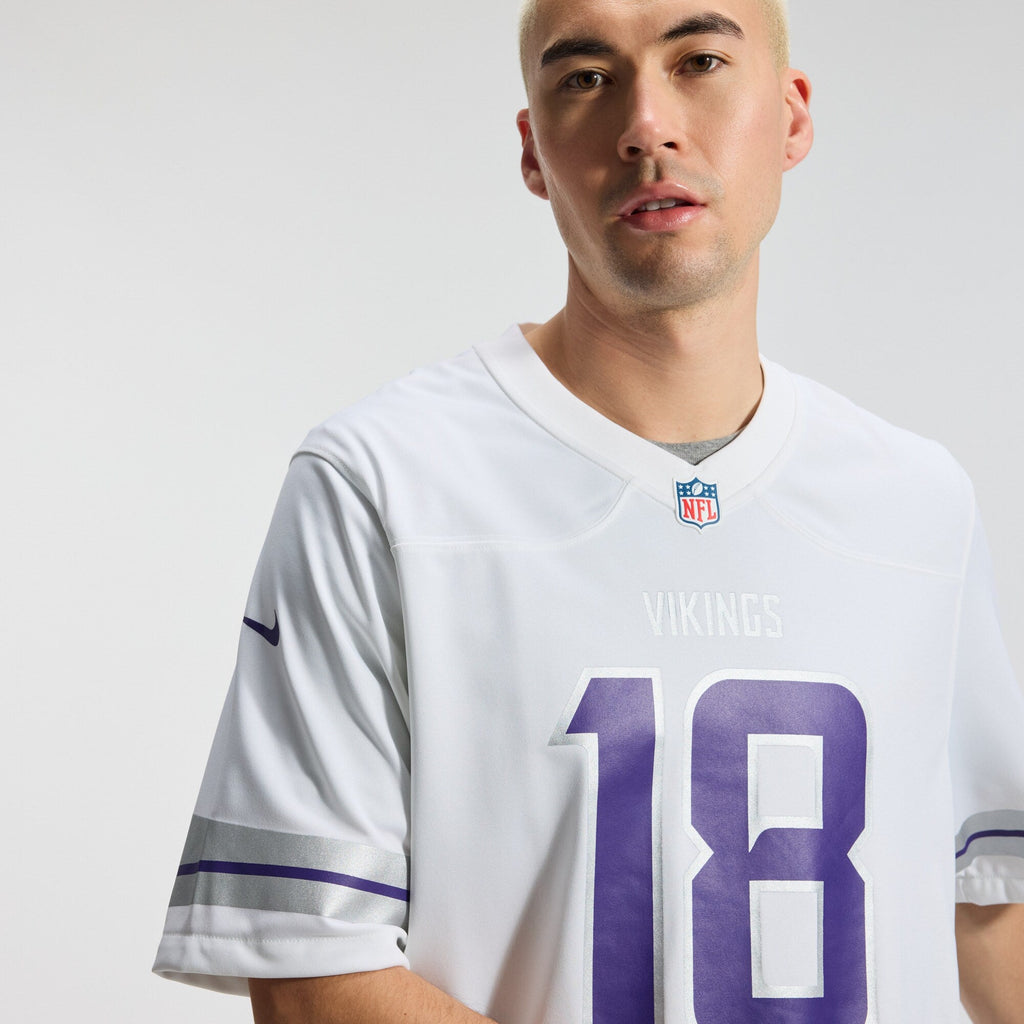 Minnesota Vikings Justin Jefferson White Alternate Game Player Football Jersey