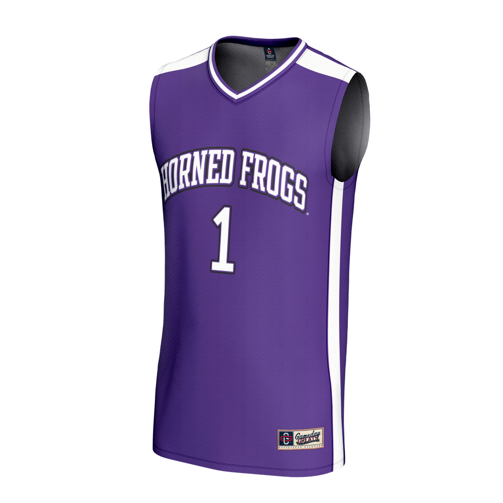 #1 TCU Horned Frogs Lightweight Collegiate Basketball Fashion Jersey - Purple