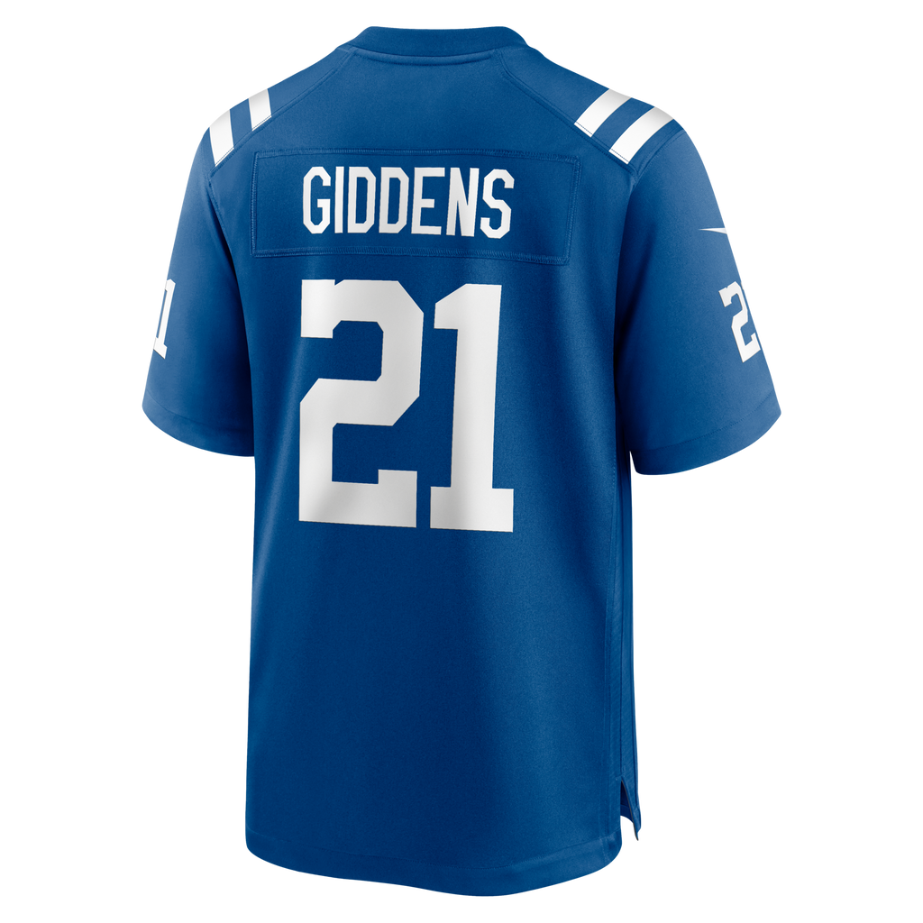 Indianapolis Colts DJ Giddens Royal Team Game Football Jersey