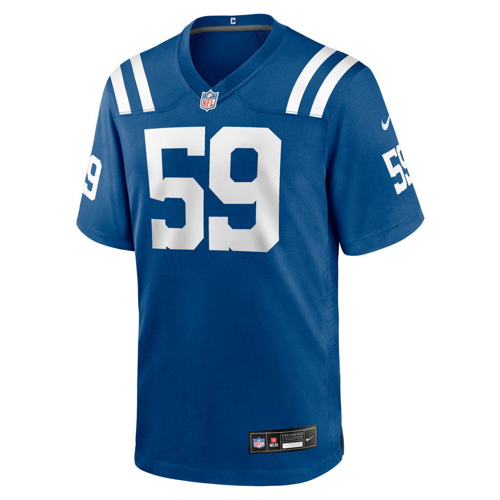 Indianapolis Colts Buddy Johnson Royal Team Game Football Jersey