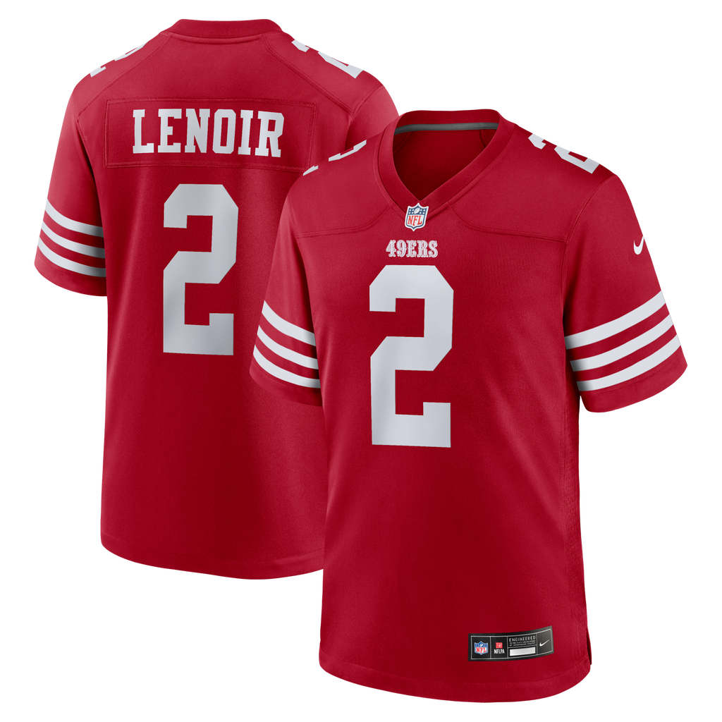 San Francisco 49ers Deommodore Lenoir Scarlet Game Football Jersey