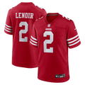 San Francisco 49ers Deommodore Lenoir Scarlet Game Football Jersey