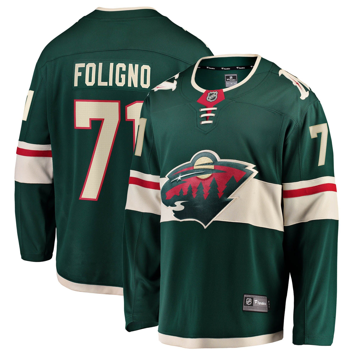 Minnesota Wild Nick Foligno Green Home Breakaway Hockey Jersey