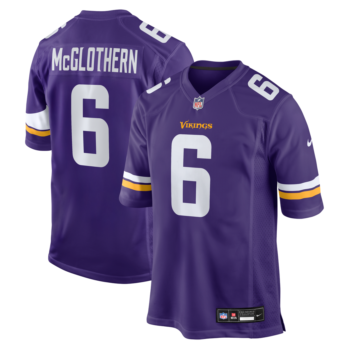 Minnesota Vikings Dwight McGlothern Purple Team Game Football Jersey