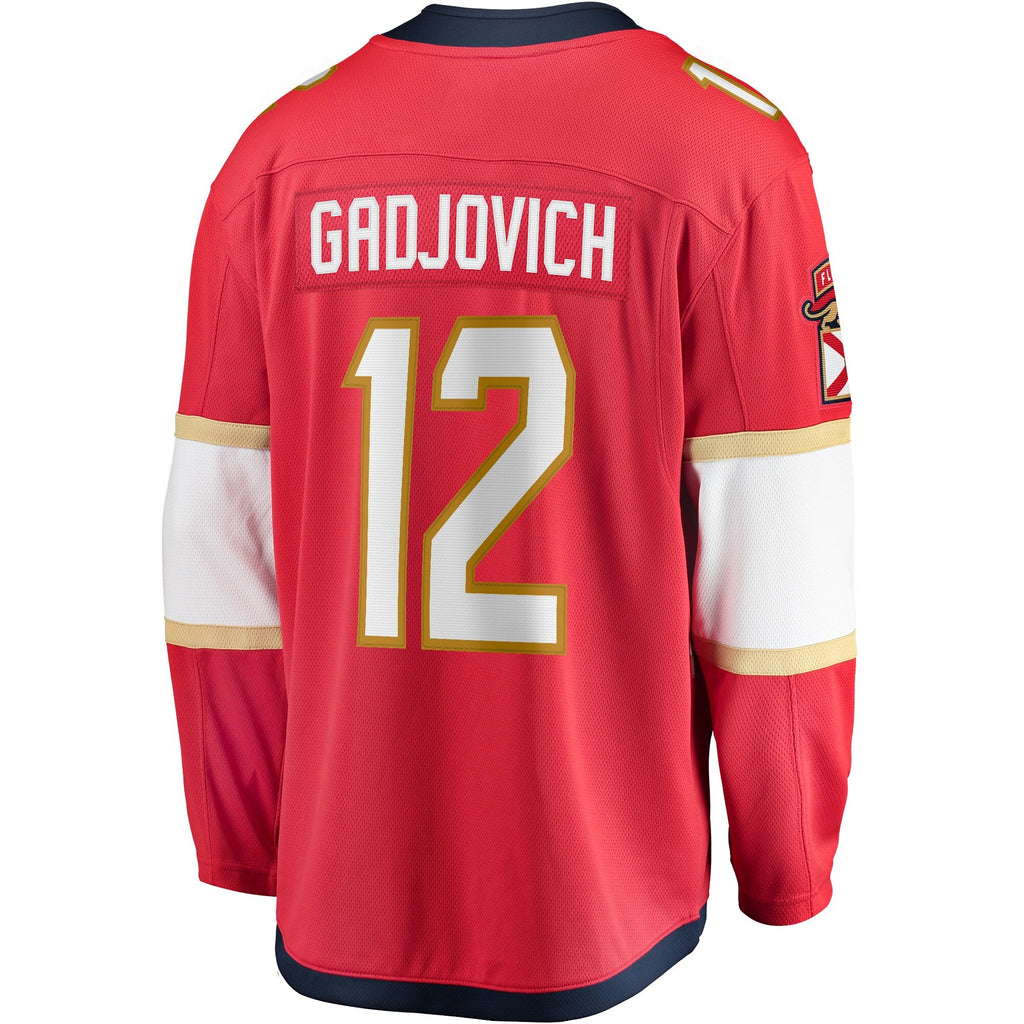 Florida Panthers Jonah Gadjovich Red Premier Breakaway Player Hockey Jersey