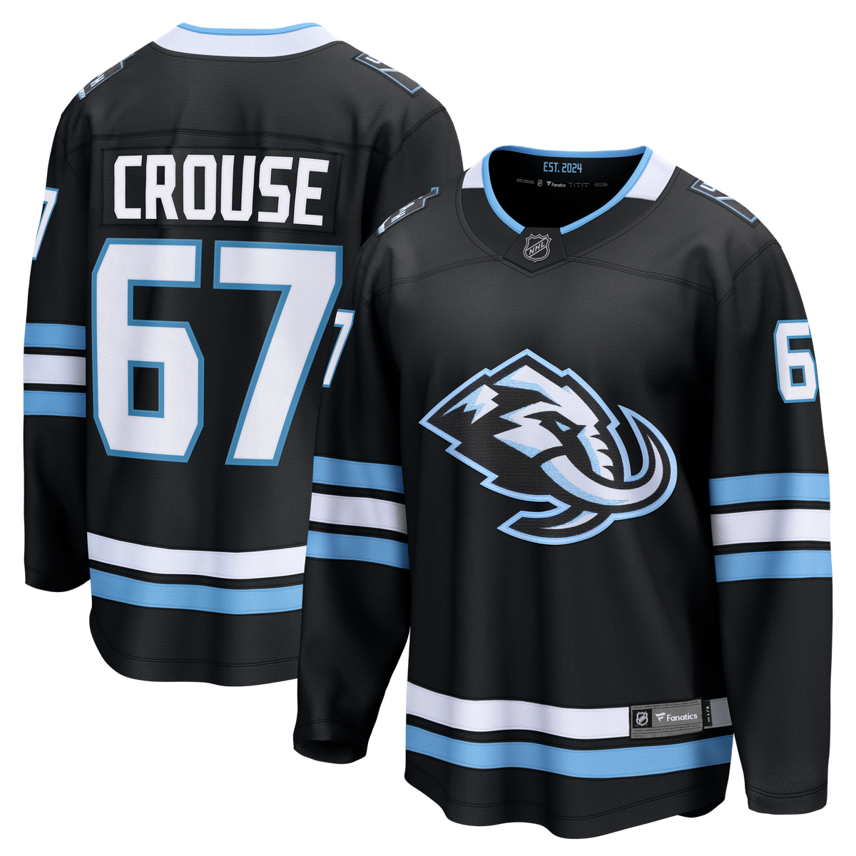 Utah Mammoth Lawson Crouse Black Home Breakaway Player Hockey Jersey