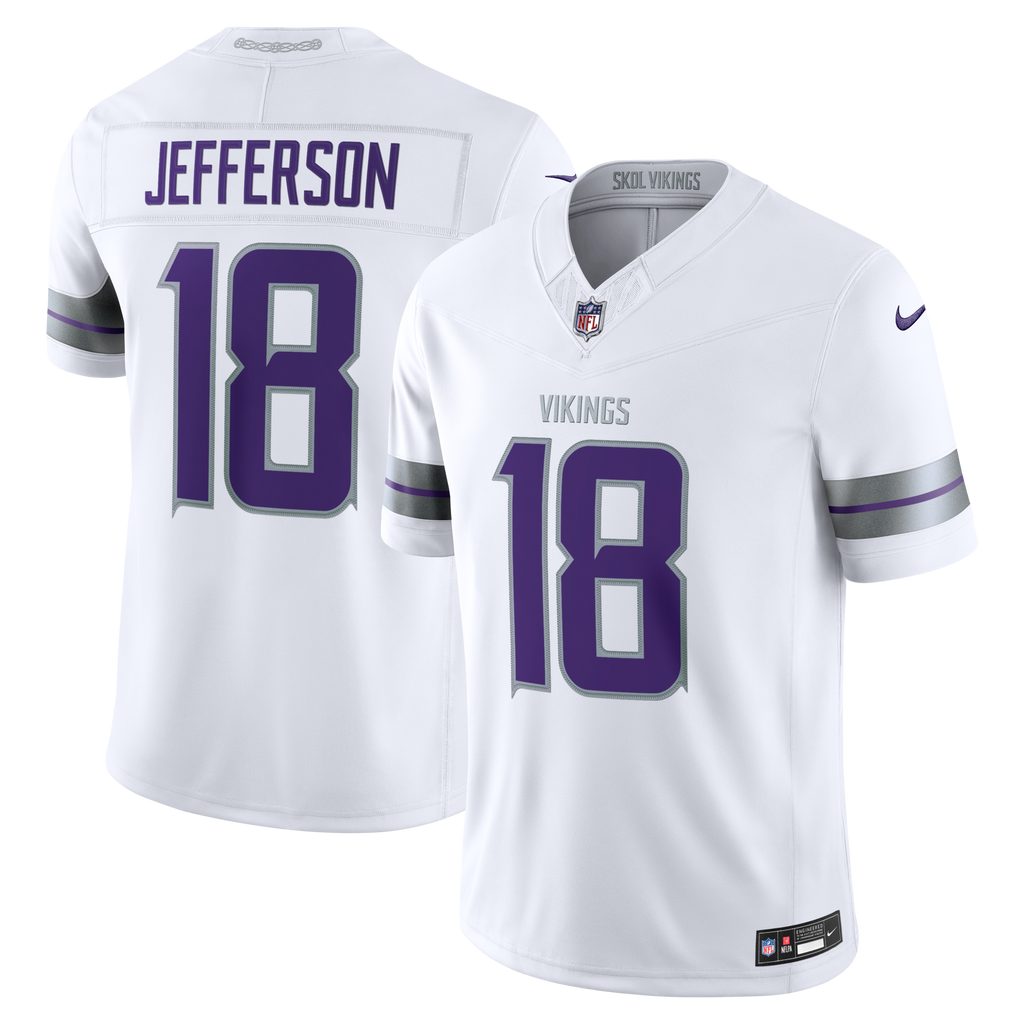 Minnesota Vikings Justin Jefferson White Alternate Vapor F.U.S.E. Stitched Limited Football Jersey