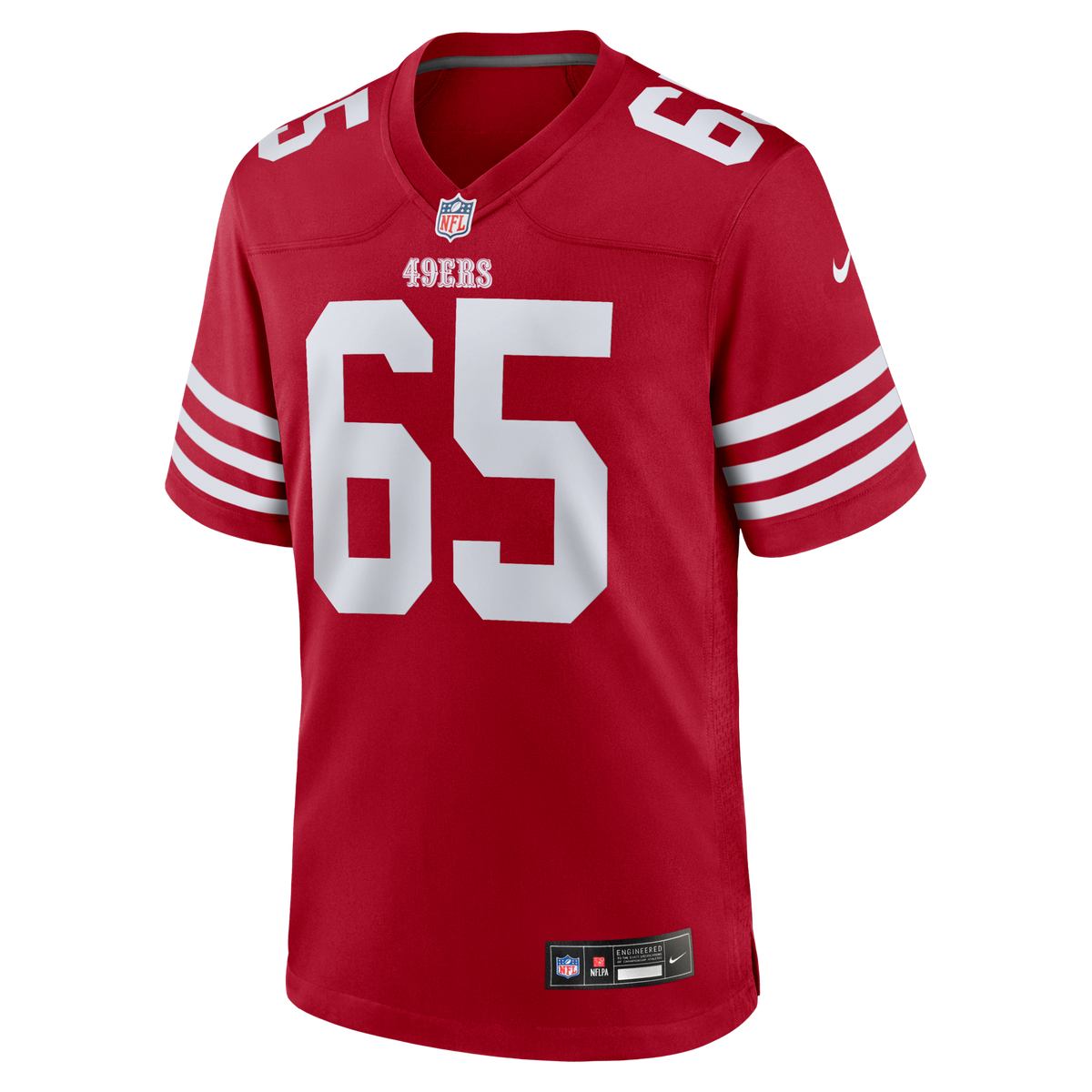 San Francisco 49ers Drew Moss Scarlet Team Game Football Jersey