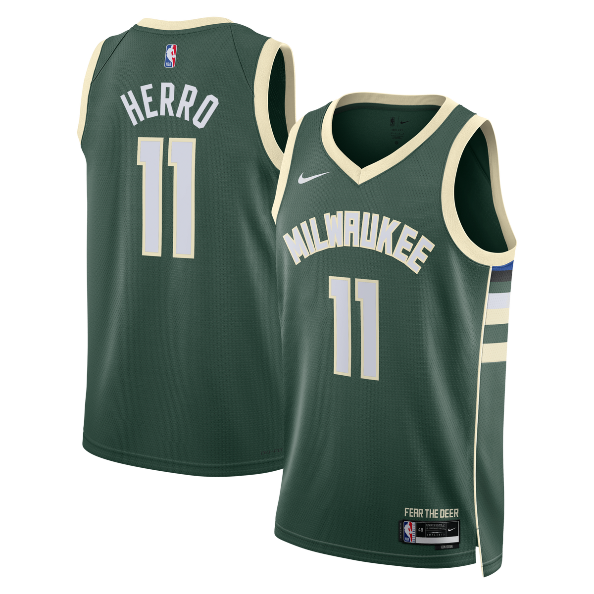 Milwaukee Bucks Icon Edition Swingman Jersey - Hunter Green - Tyler Herro