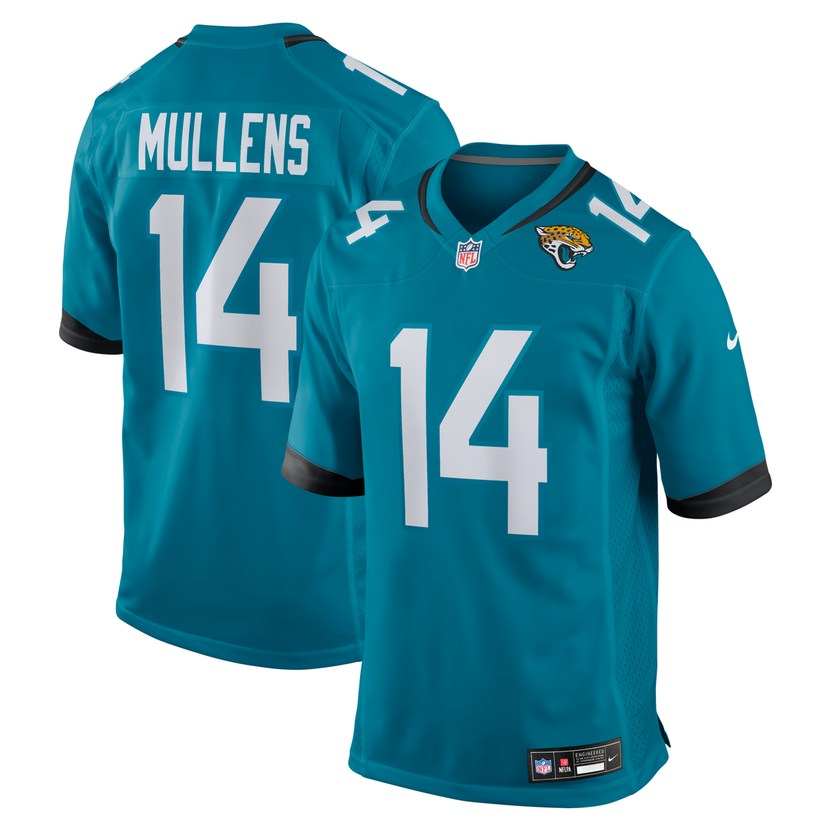 Jacksonville Jaguars Nick Mullens Teal Team Game Football Jersey