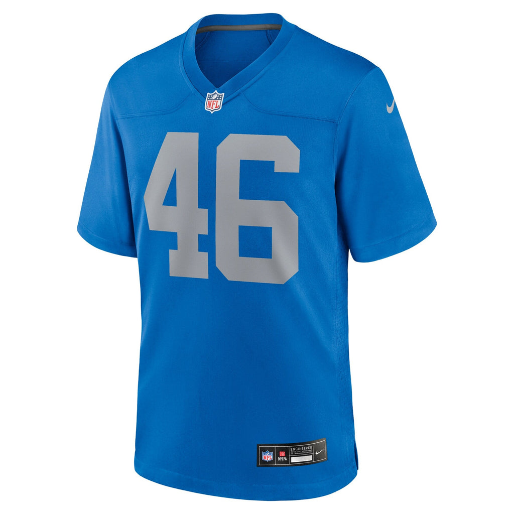 Detroit Lions Jack Campbell Blue Alternate Game Football Jersey
