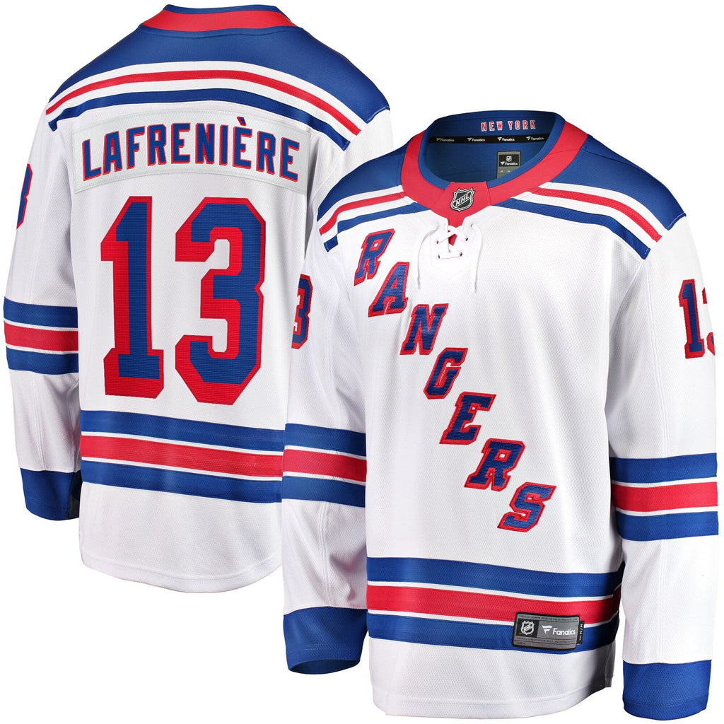 New York Rangers Alexis Lafreniere White Breakaway Hockey Jersey