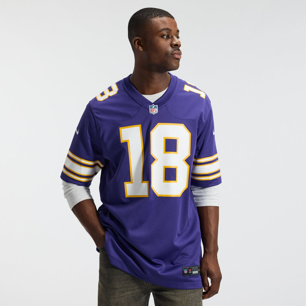 Minnesota Vikings Justin Jefferson Purple Classic Player Game Football Jersey