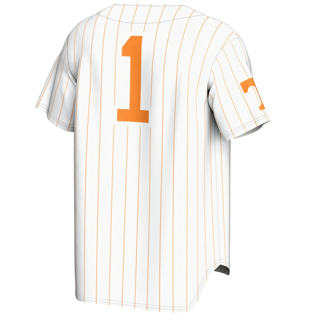 #1 White Tennessee Volunteers Lightweight Baseball Jersey