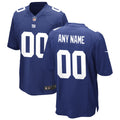 New York Giants Royal Custom Game Football Jersey
