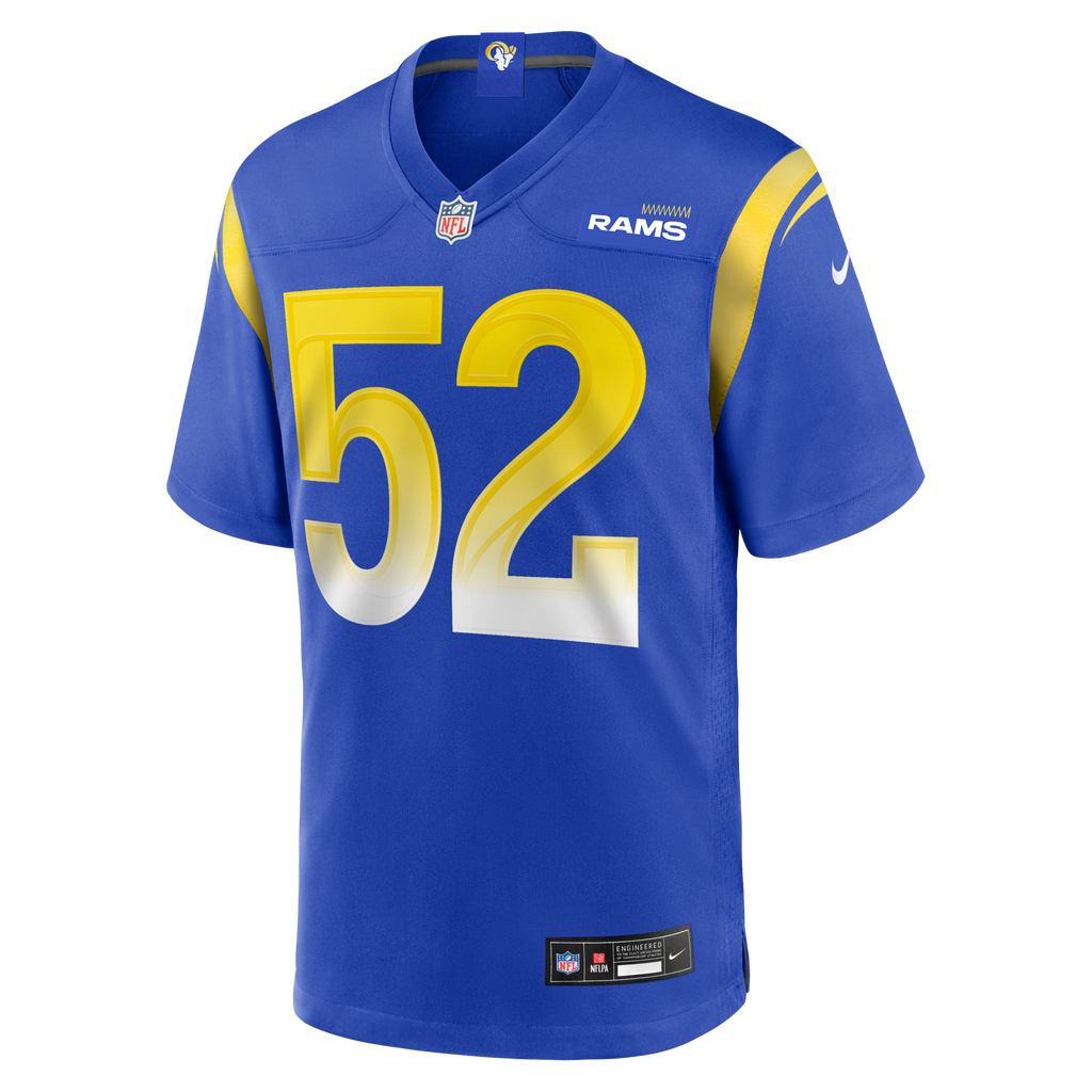 Los Angeles Rams Larrell Murchison Royal Team Game Football Jersey