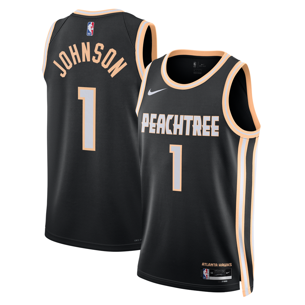 Atlanta Hawks 2025/26 City Edition Swingman Jersey - Black - Jalen Johnson