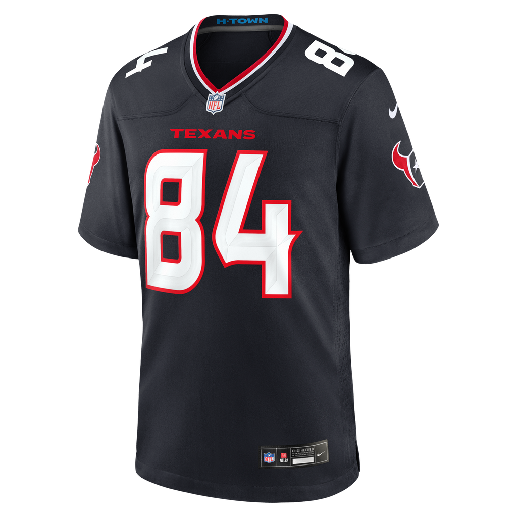 Houston Texans Justin Watson Navy Team Game Football Jersey