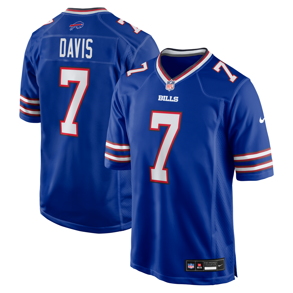 Buffalo Bills Ray Davis Royal Team Game Football Jersey