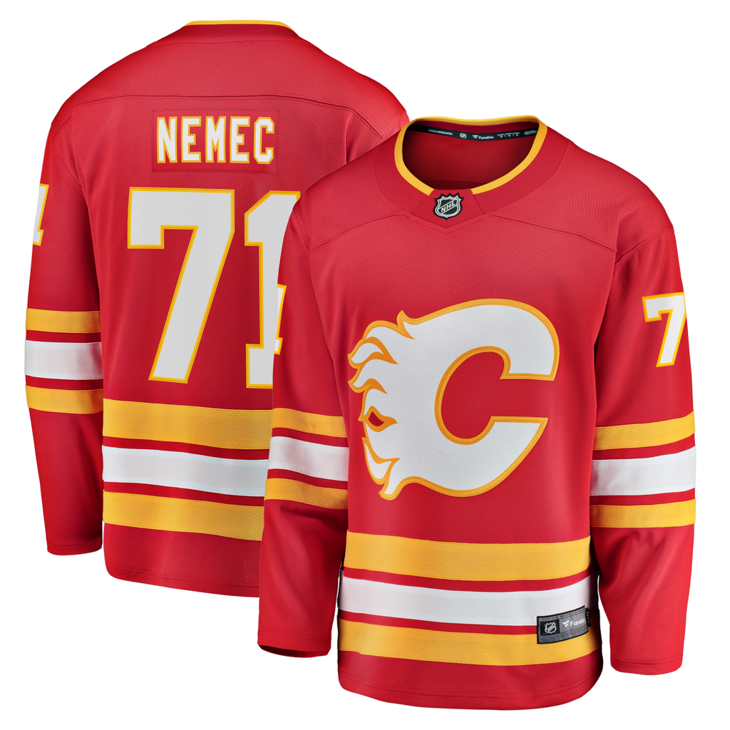 Calgary Flames Simon Nemec Red Home Breakaway Hockey Jersey