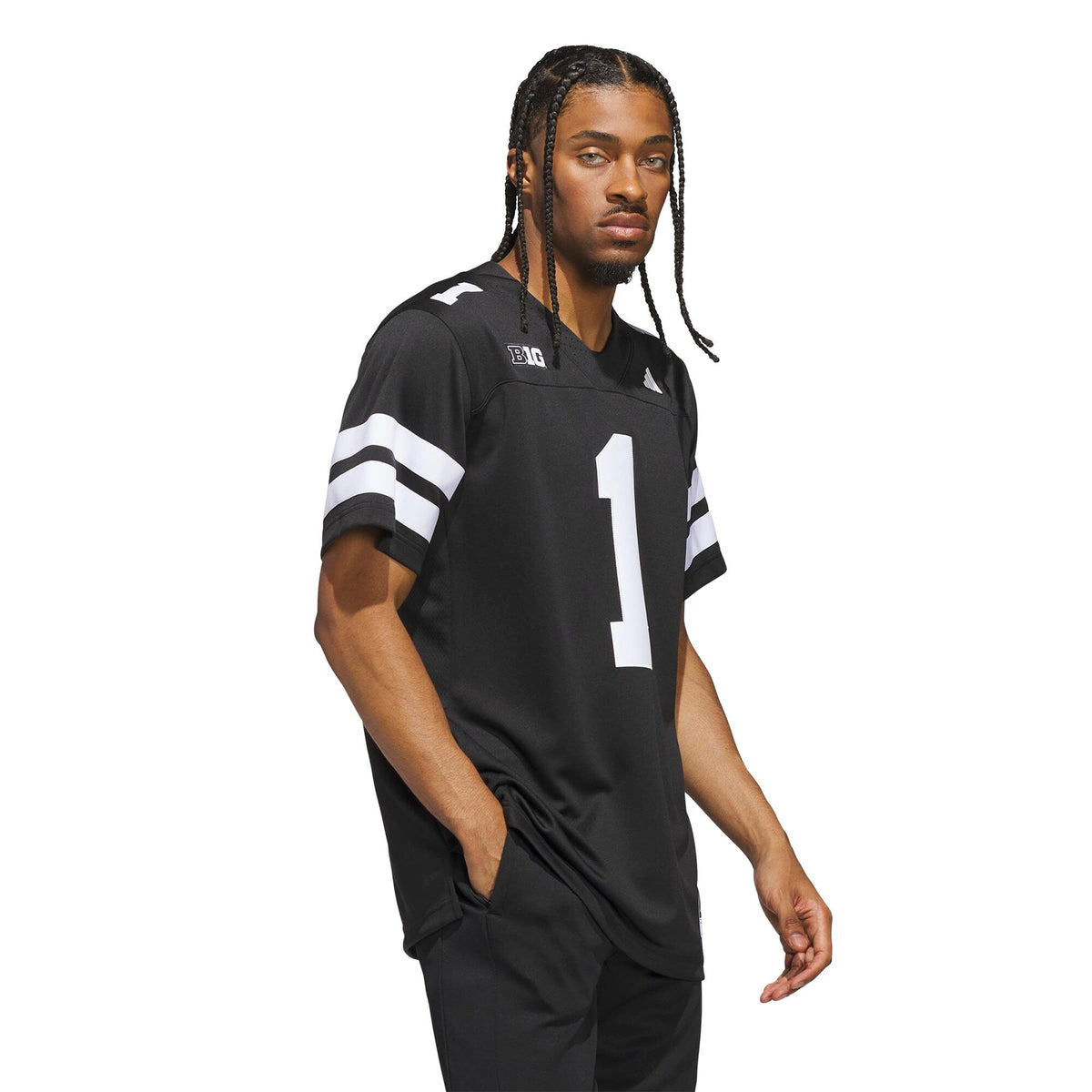 #1 Black Nebraska Huskers Alternate Premier Jersey