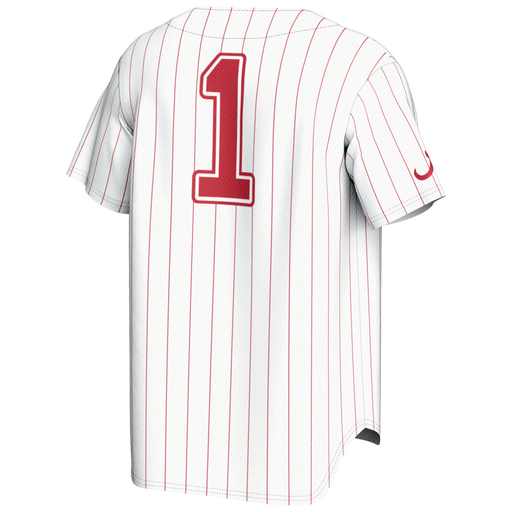 #1 White Alabama Crimson Tide Lightweight Baseball Fashion Jersey