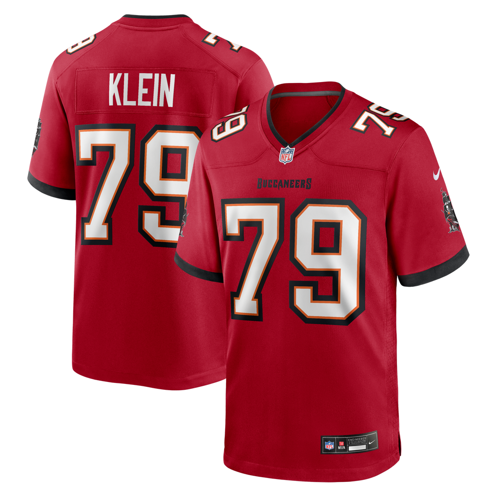 Tampa Bay Buccaneers Elijah Klein Red Game Football Jersey