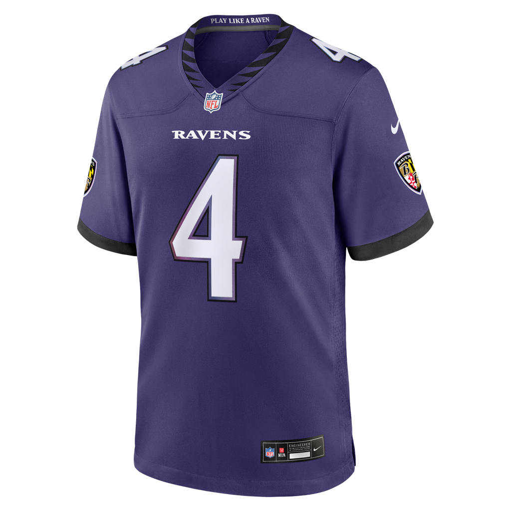 Baltimore Ravens Zay Flowers Purple Team Game Football Jersey