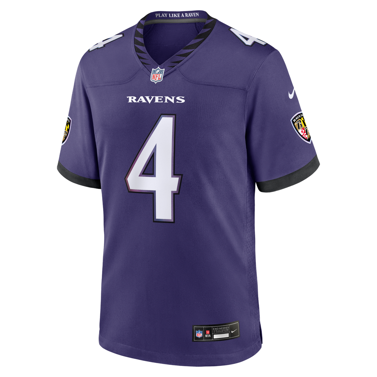 Baltimore Ravens Zay Flowers Purple Team Game Football Jersey