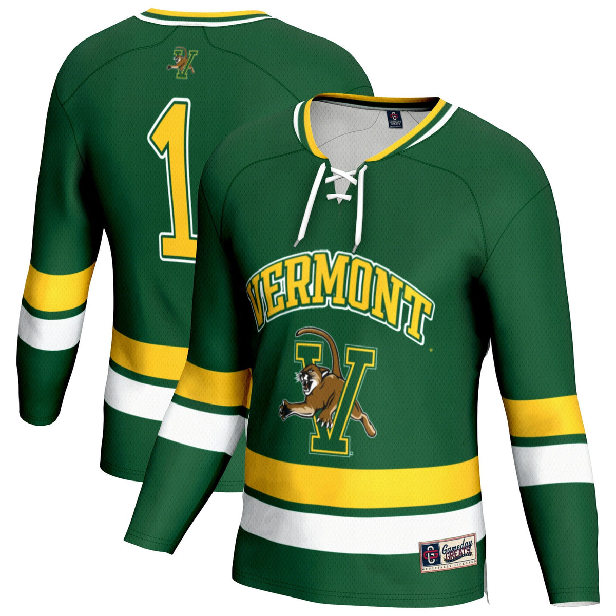 Vermont Catamounts Lightweight Hockey Fashion Jersey - Green