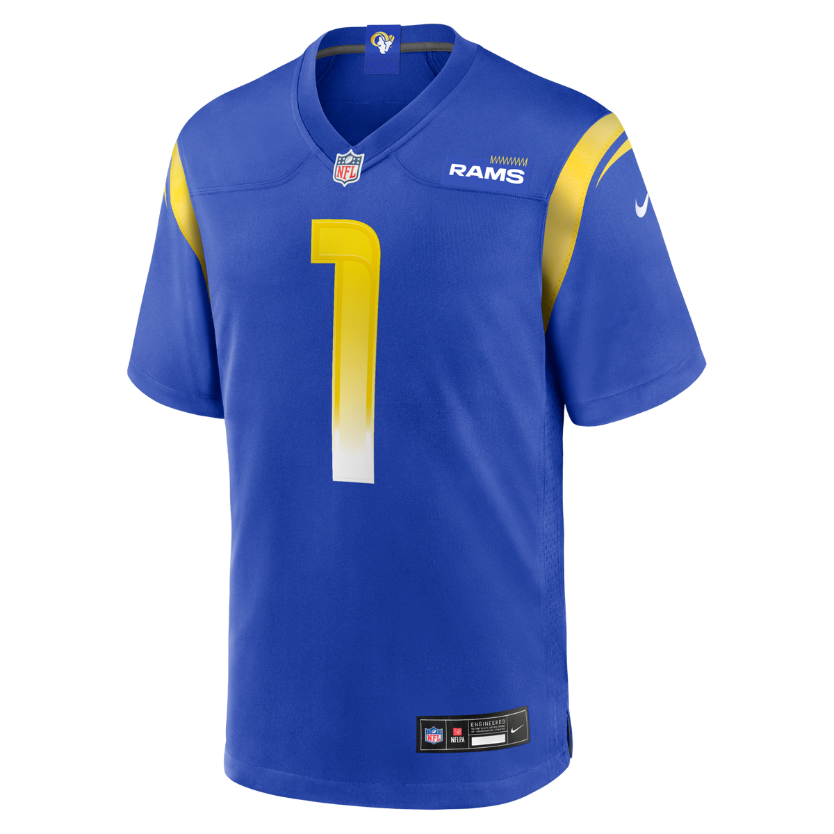 Los Angeles Rams Number 1 Dad Royal Game Football Jersey
