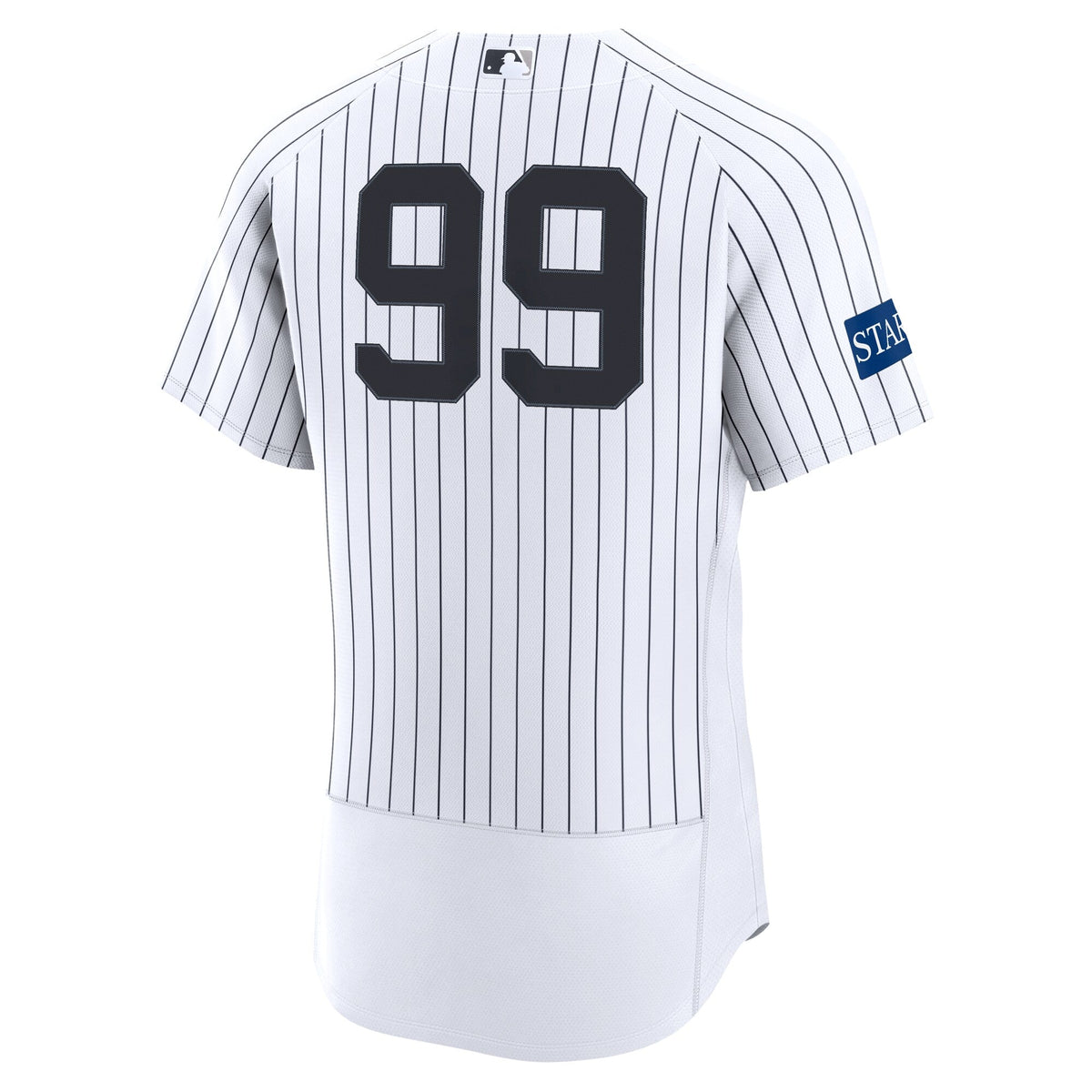 New York Yankees Aaron Judge White Home Sponsor Patch Baseball Jersey