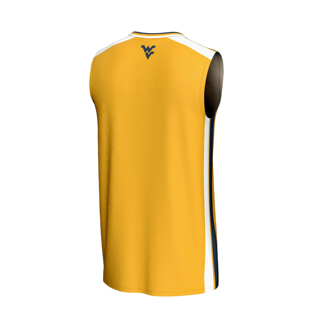 Gold West Virginia Mountaineers Spirit Basketball Jersey
